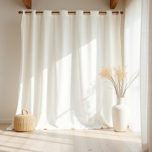 cotton-linen blend fabric in a bright setting