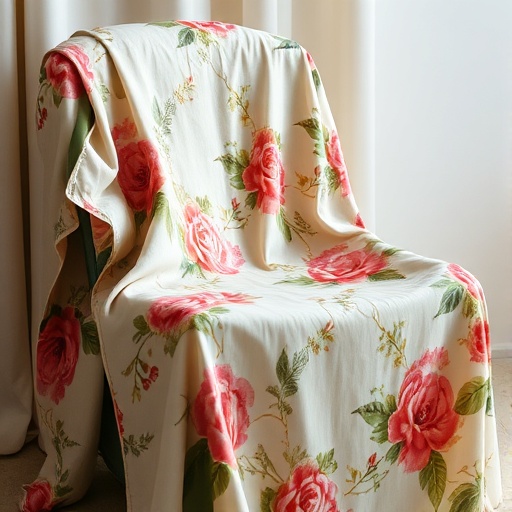 floral patterned fabric on a chair