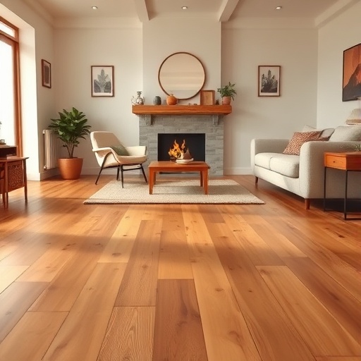 wooden flooring in a living room