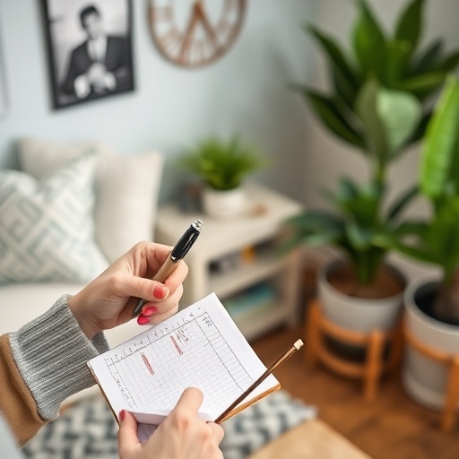 person assessing home decor