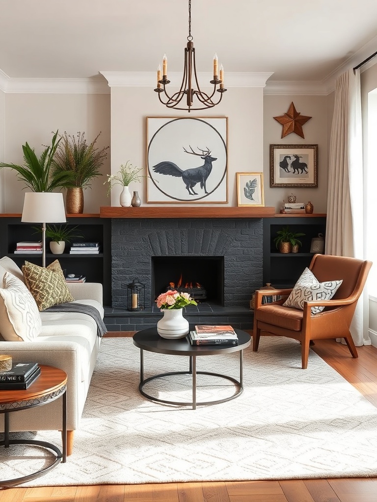 cozy living room with personal decor