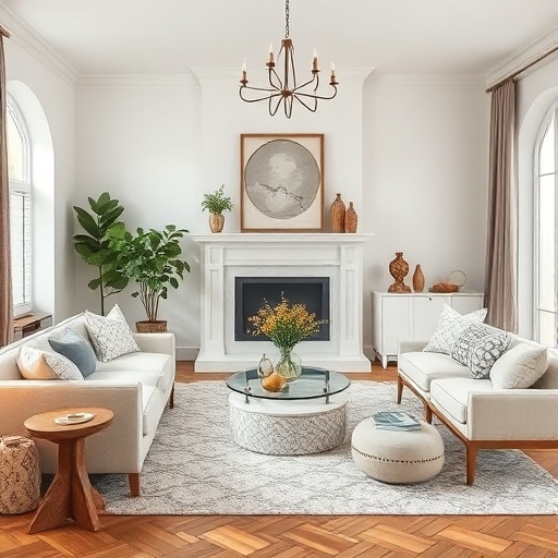 cozy living room with stylish decor