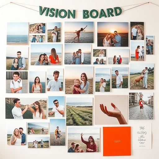 personalized vision board with family photos