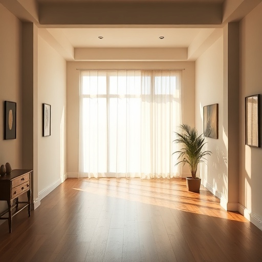 room with natural light affecting colors