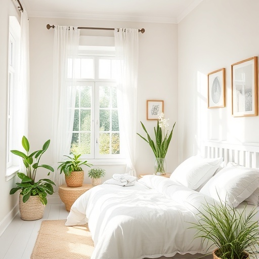 spring-themed decor with fresh linens