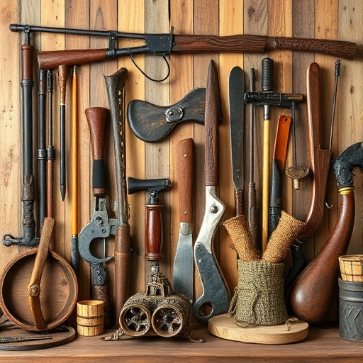 upcycled hunting gear used as decor