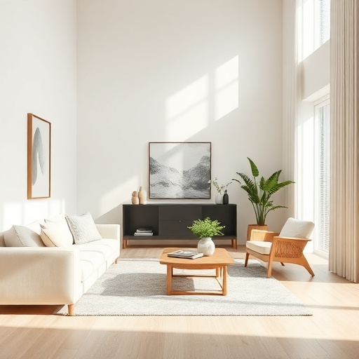 Interior with neutral colors and natural light