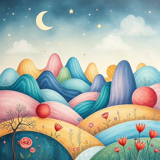 whimsical landscape wall art