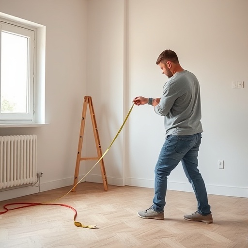 measuring a room for DIY decor
