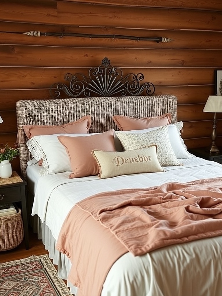 bedroom with handmade linens