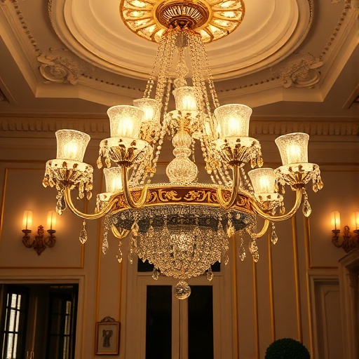 elegant chandelier in luxurious room