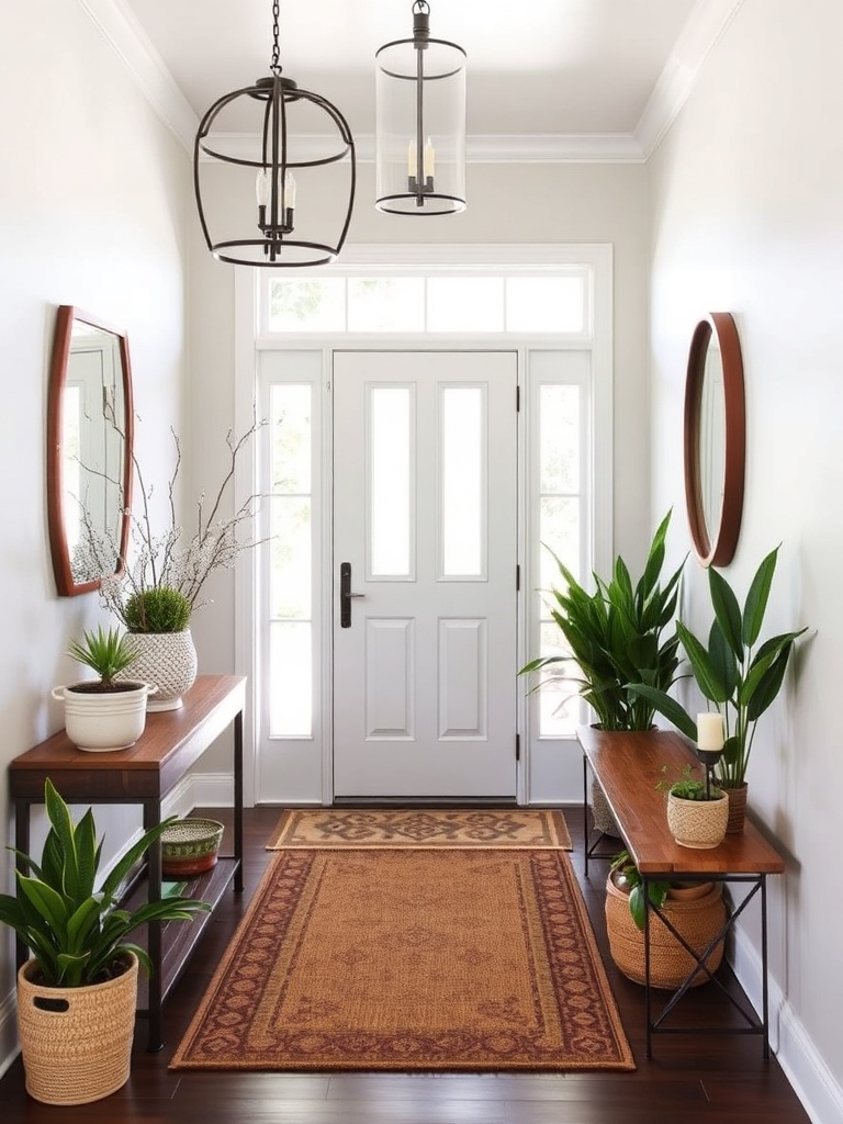 inviting entryway with plants