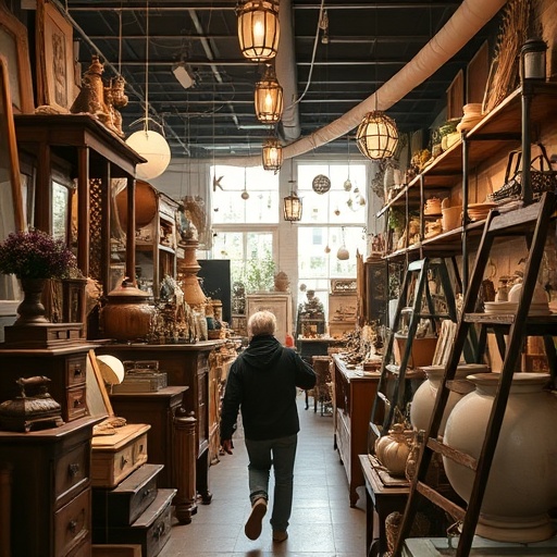 thrift store filled with vintage decor