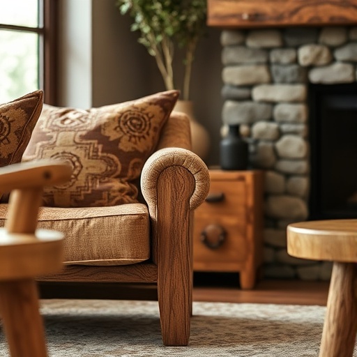 wood and stone accents in home decor