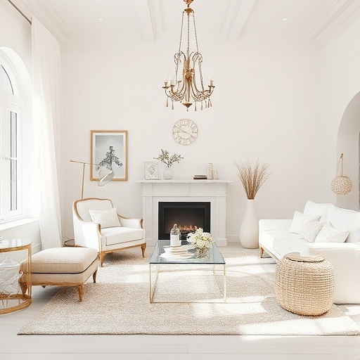 room with soft whites and muted tones