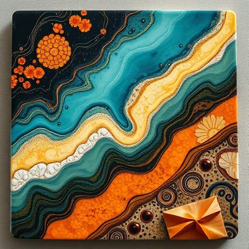 abstract resin art board