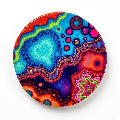colorful resin coasters