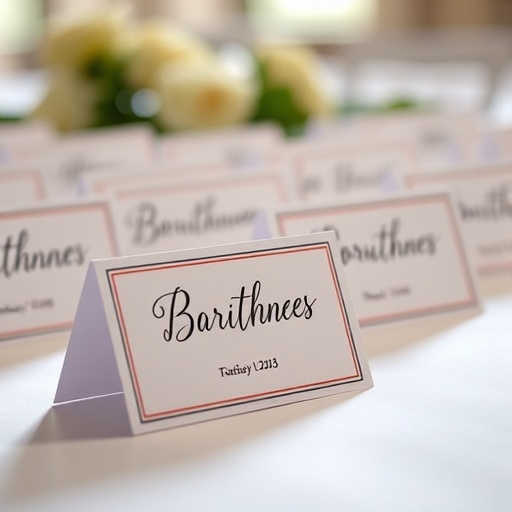 personalized place cards for brunch