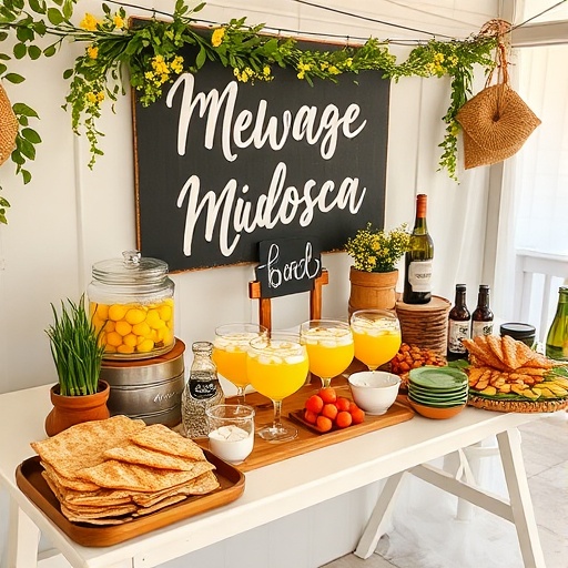 DIY mimosa bar for brunch
