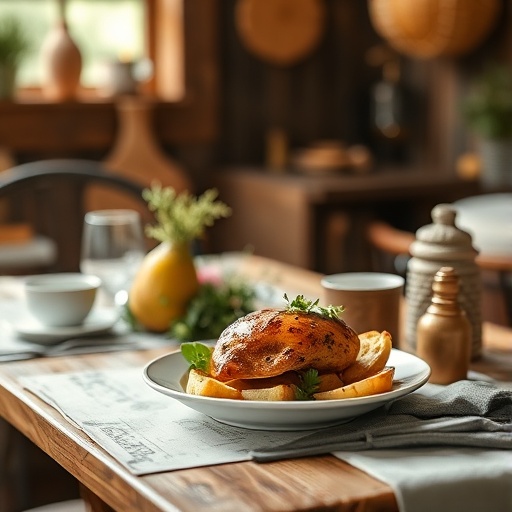 rustic themed table setting for brunch
