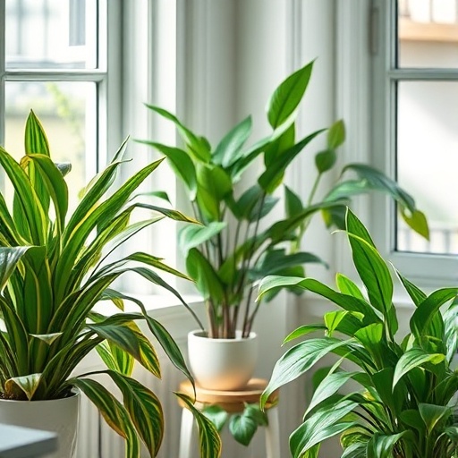 indoor plants adding freshness to a room