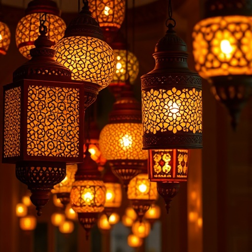 intricate Indian lanterns