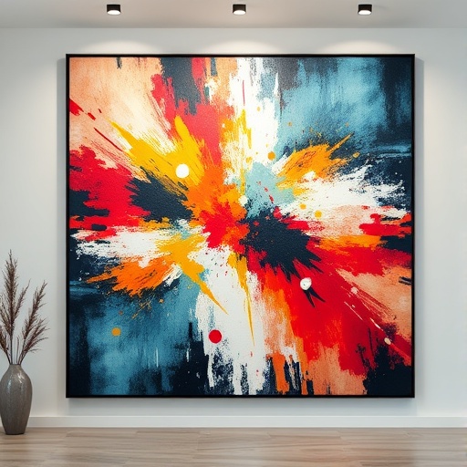 large statement art piece on wall