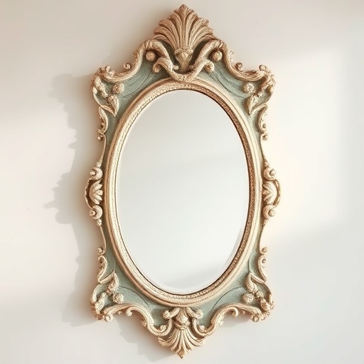 painted vintage mirror as a decor piece