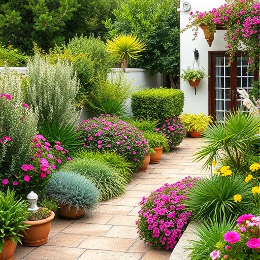 Mediterranean garden space