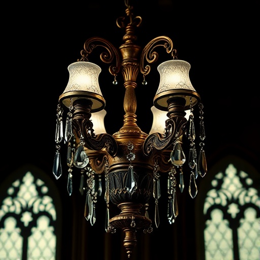 Gothic lamp with crystals