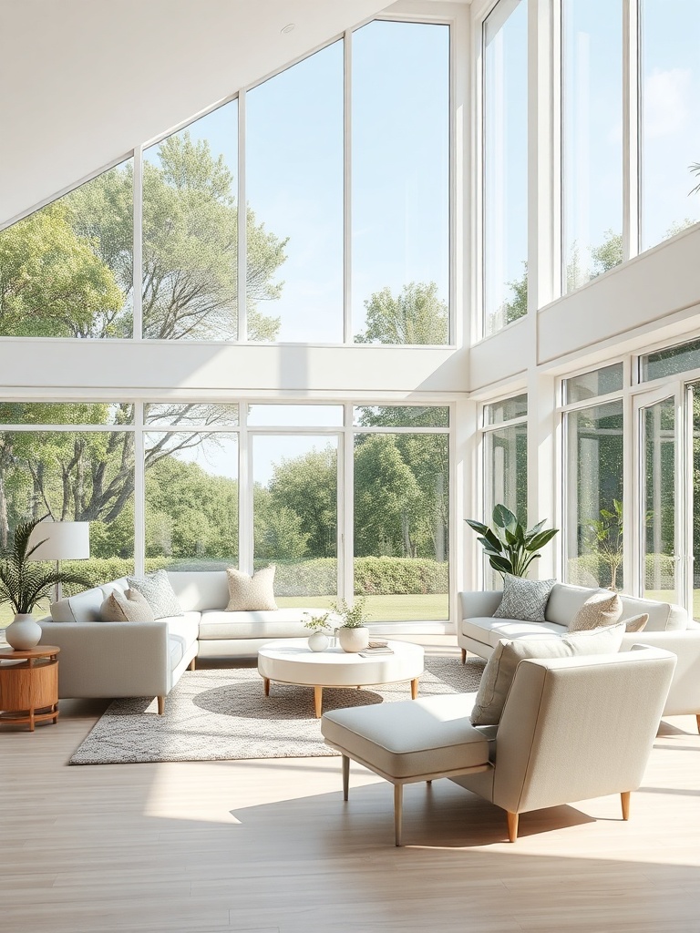 bright living room with natural light and minimalistic decor