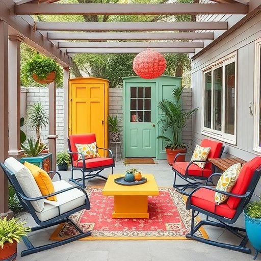 retro outdoor patio decor