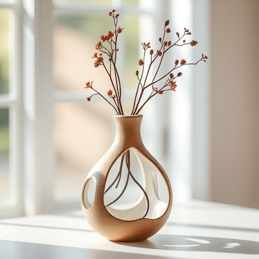 organic-shaped vase decor