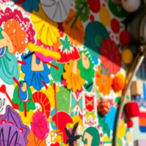 vibrant mixed media artwork