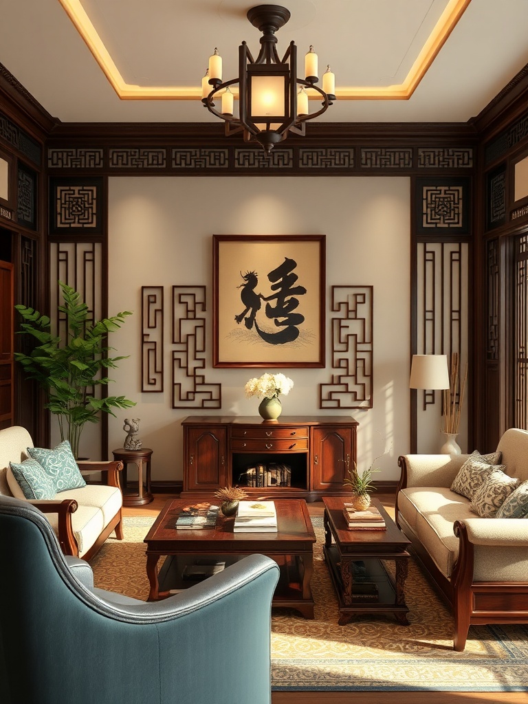 Traditional Chinese living room decor