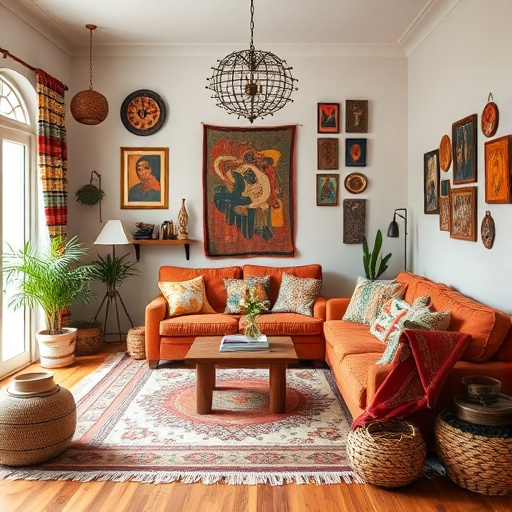bohemian style living room