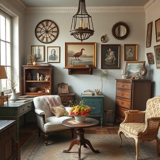 vintage decor with antique elements