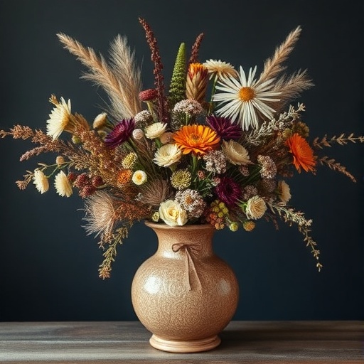 dried flower arrangement