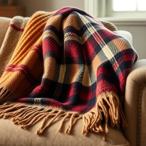 Scottish woolen textiles with patterns