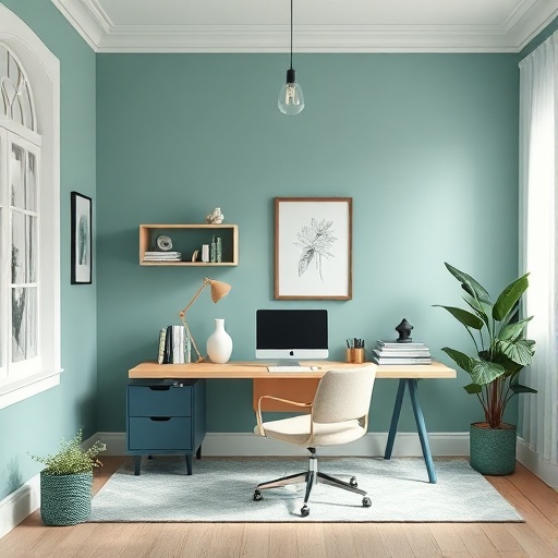 calming colors in home office