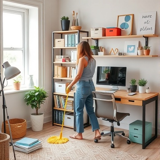 cleaning home office