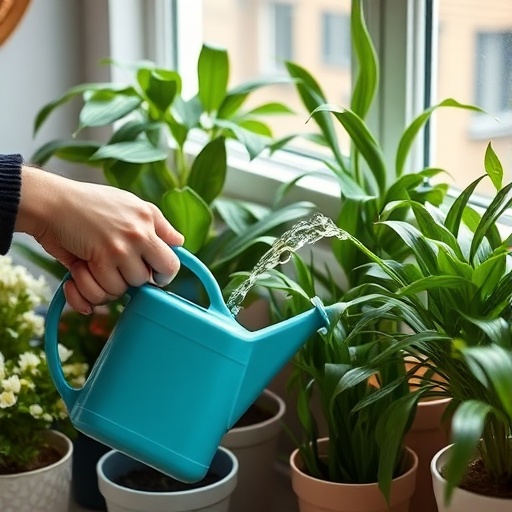 watering houseplants