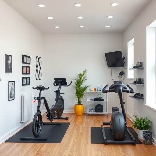 clean and organized home gym