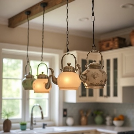 teapots converted into pendant lights