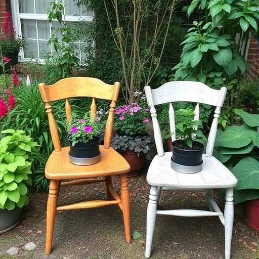 furniture turned into garden planters
