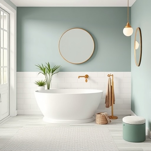 calming color palette for bathroom