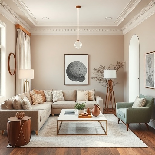 neutral color palette in a minimalist room