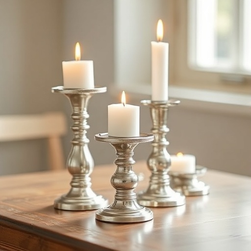 DIY silver candle holders