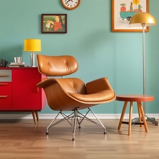 Eames chair in a retro interior