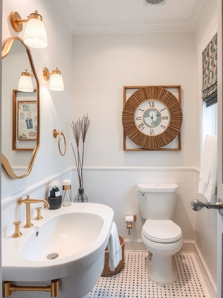 modern bathroom decor with stylish fixtures